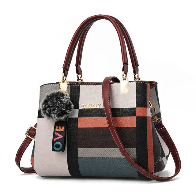 Vellora Luxe Colorblock Tote Bag