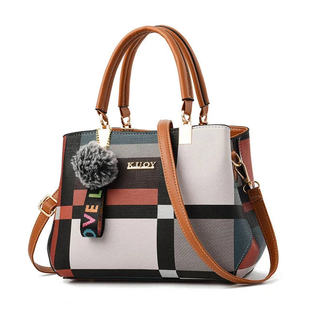 Vellora Luxe Colorblock Tote Bag