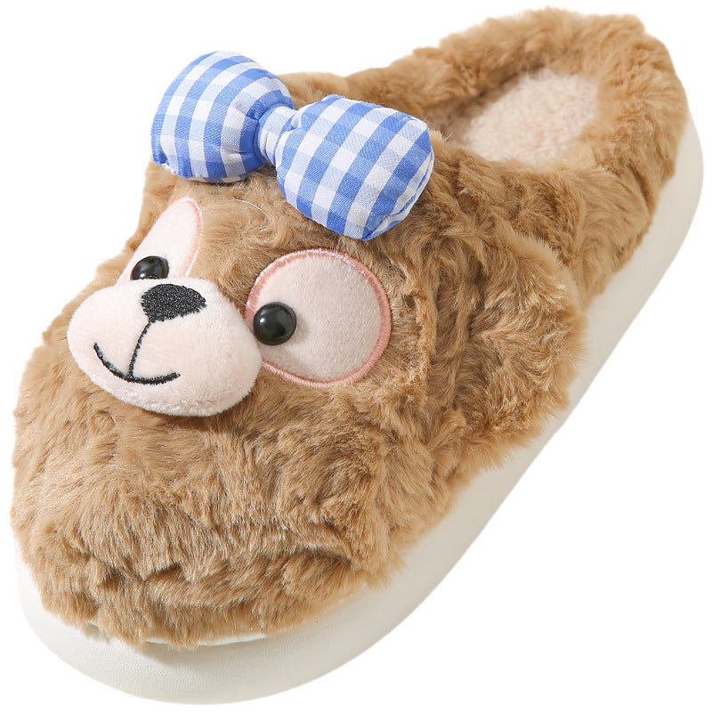 Hazel Plush Bear Slippers