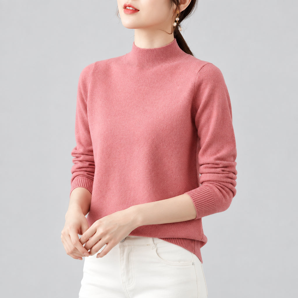 Camille Mock Neck Knit Sweater