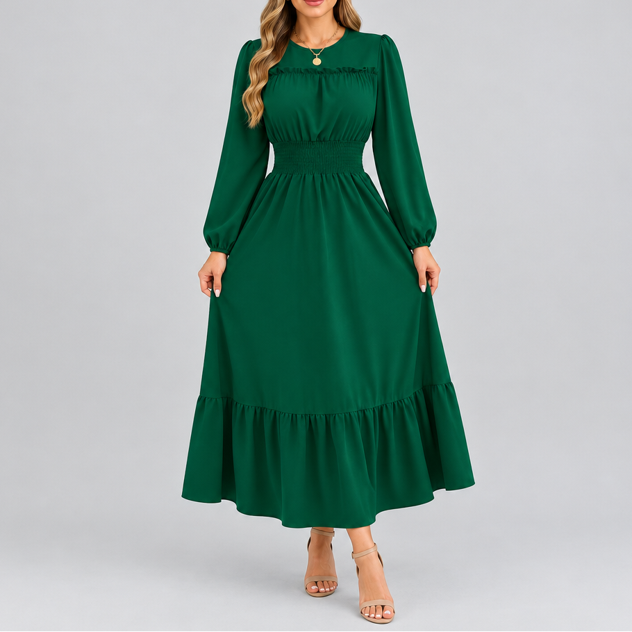 Ophelia Smocked Midi Dress