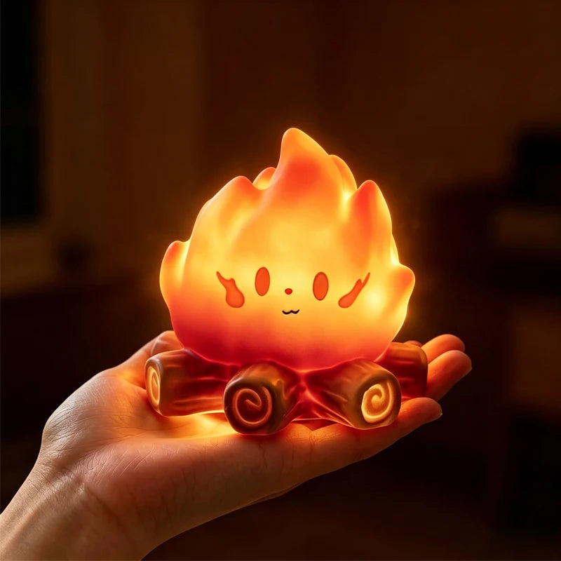 EmberGlow Cute Campfire LED Night Light
