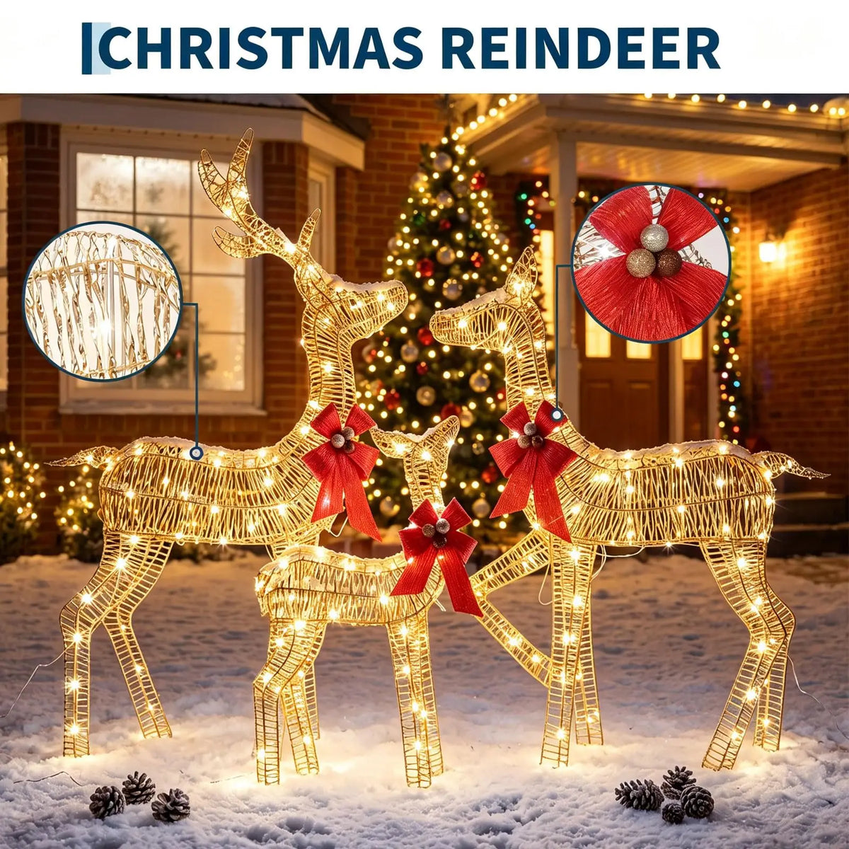 Starlit Reindeer Family Set
