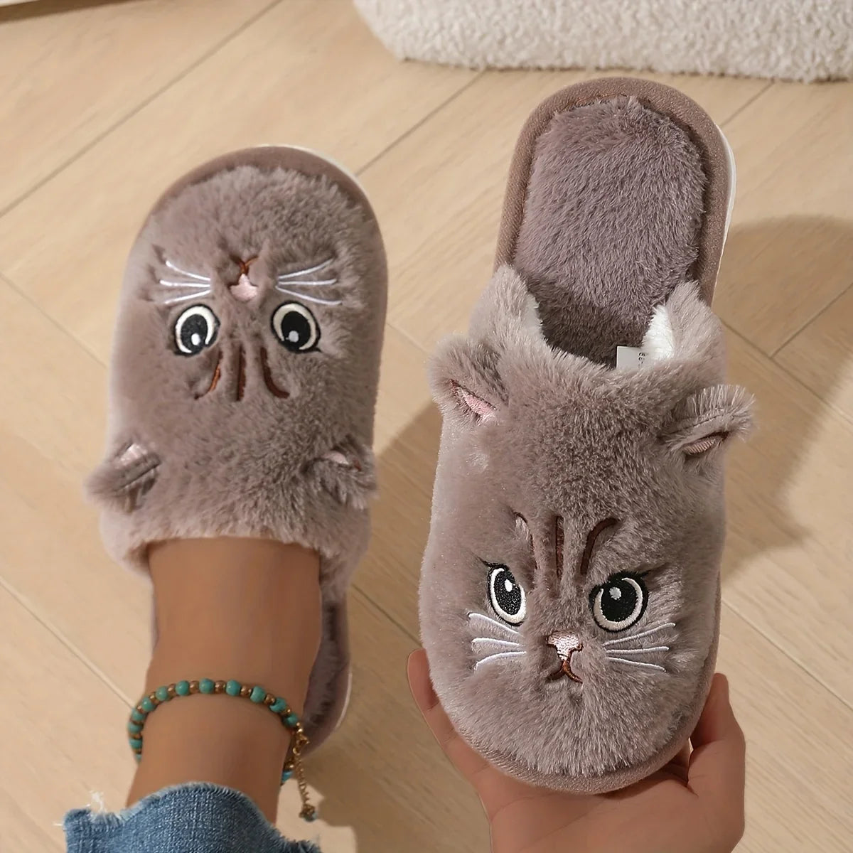 Whisker Fuzzy Cat Slippers