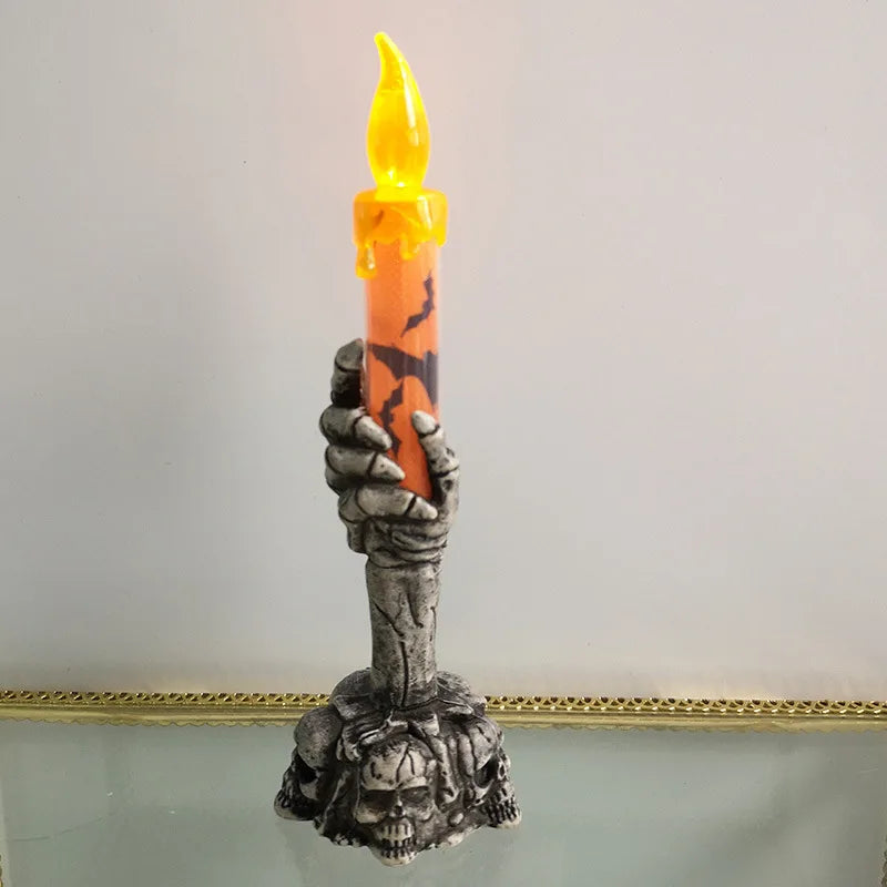 GrimGrip Skull Candle Holders