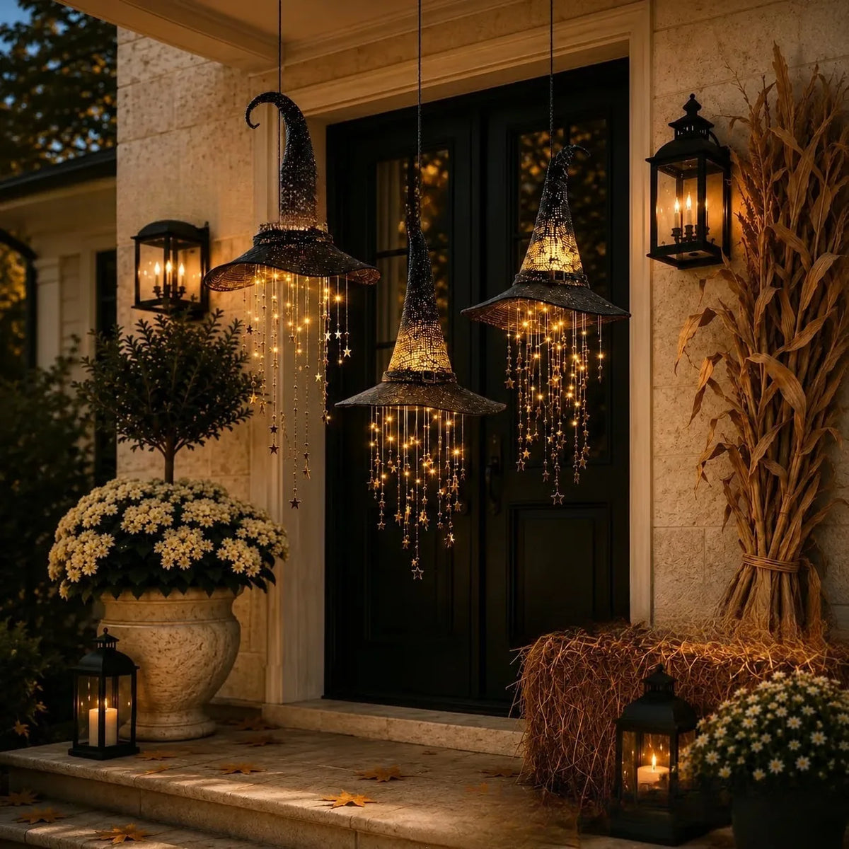 Enchanted Witch Hat Hanging Lights