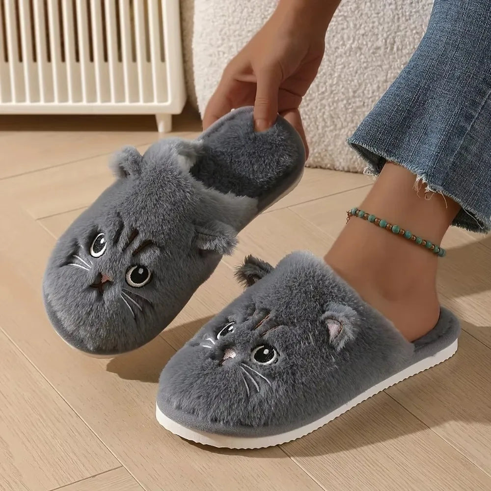 Whisker Fuzzy Cat Slippers