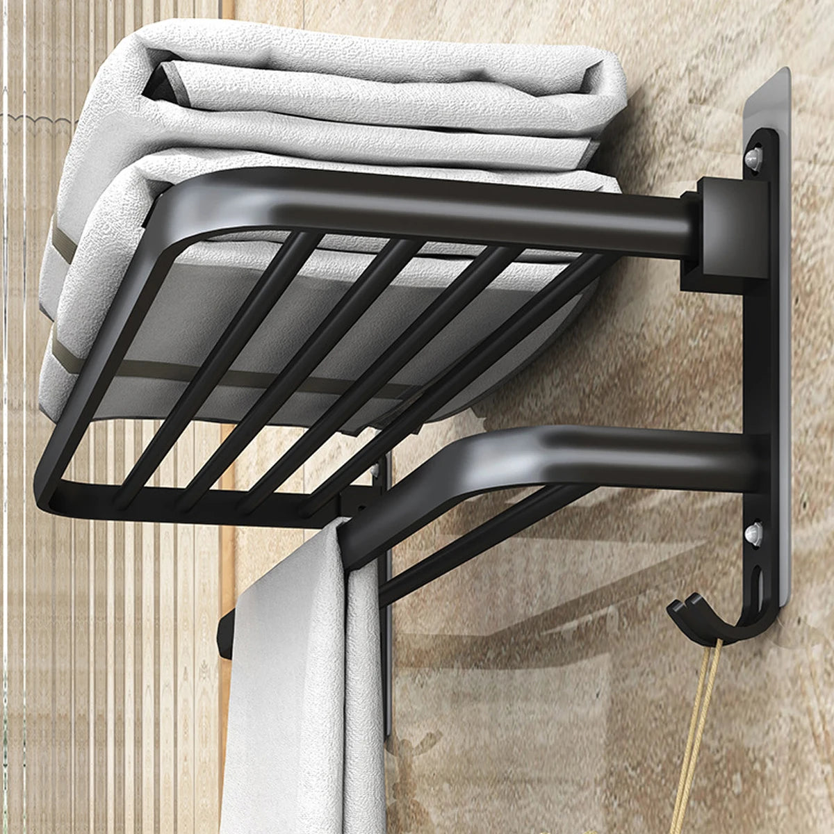 BathPro Wall-Mounted Towel Rack