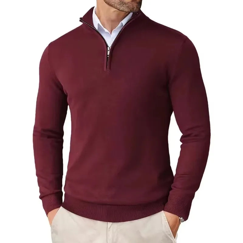 Callum Quarter-Zip Knit Sweater