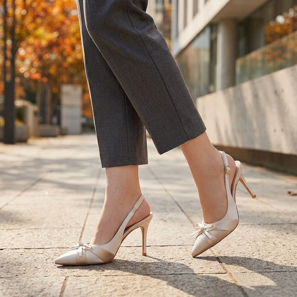 Seraphina Bow Slingback Heels