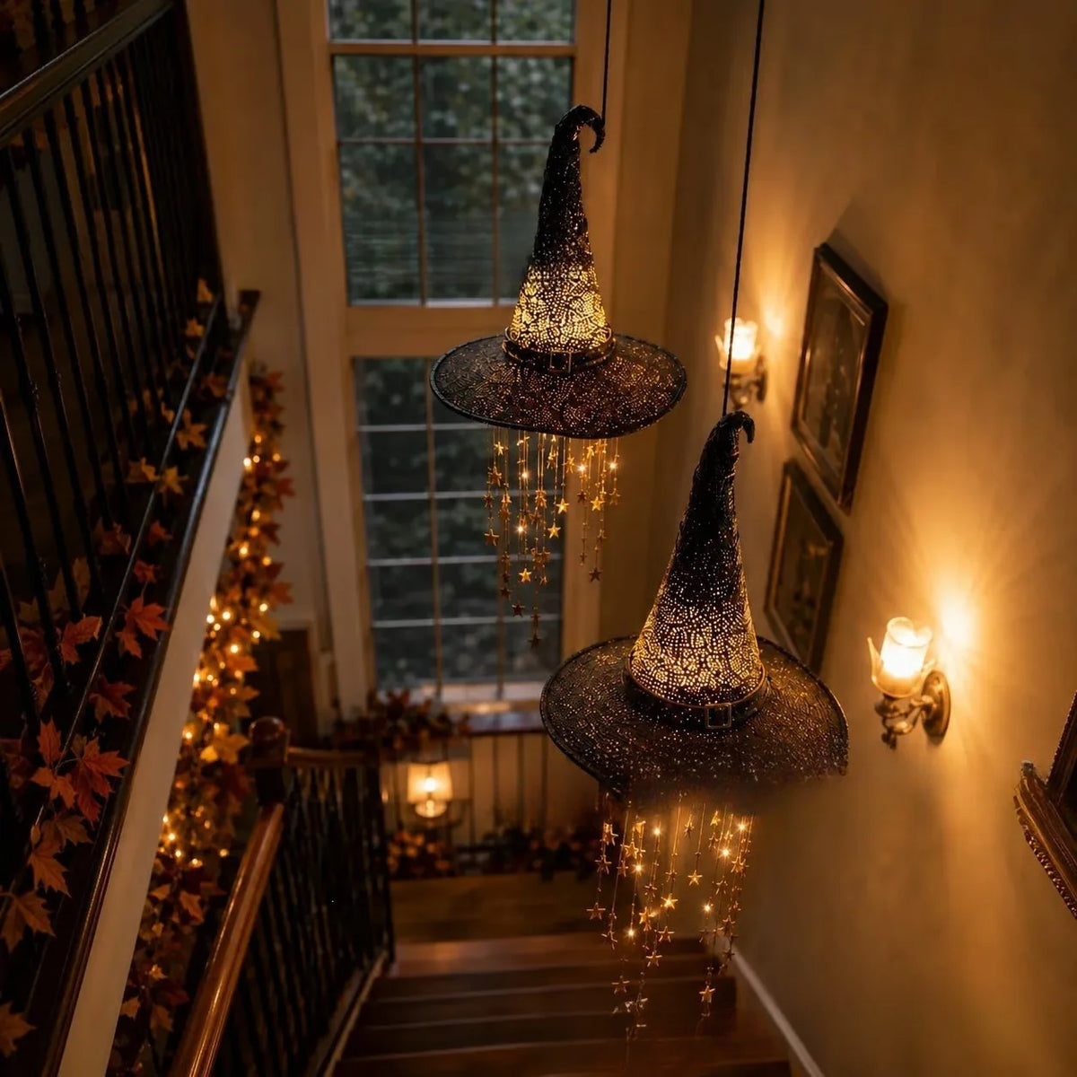 Enchanted Witch Hat Hanging Lights