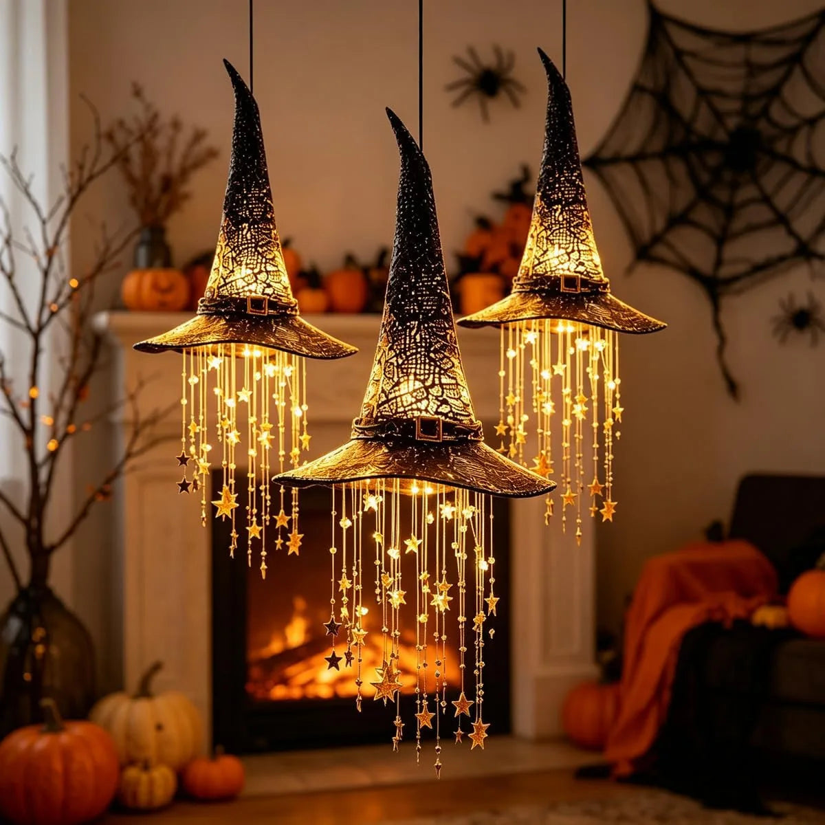 Enchanted Witch Hat Hanging Lights