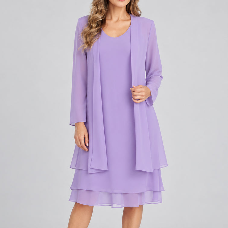 Eleanor Layered Chiffon Dress