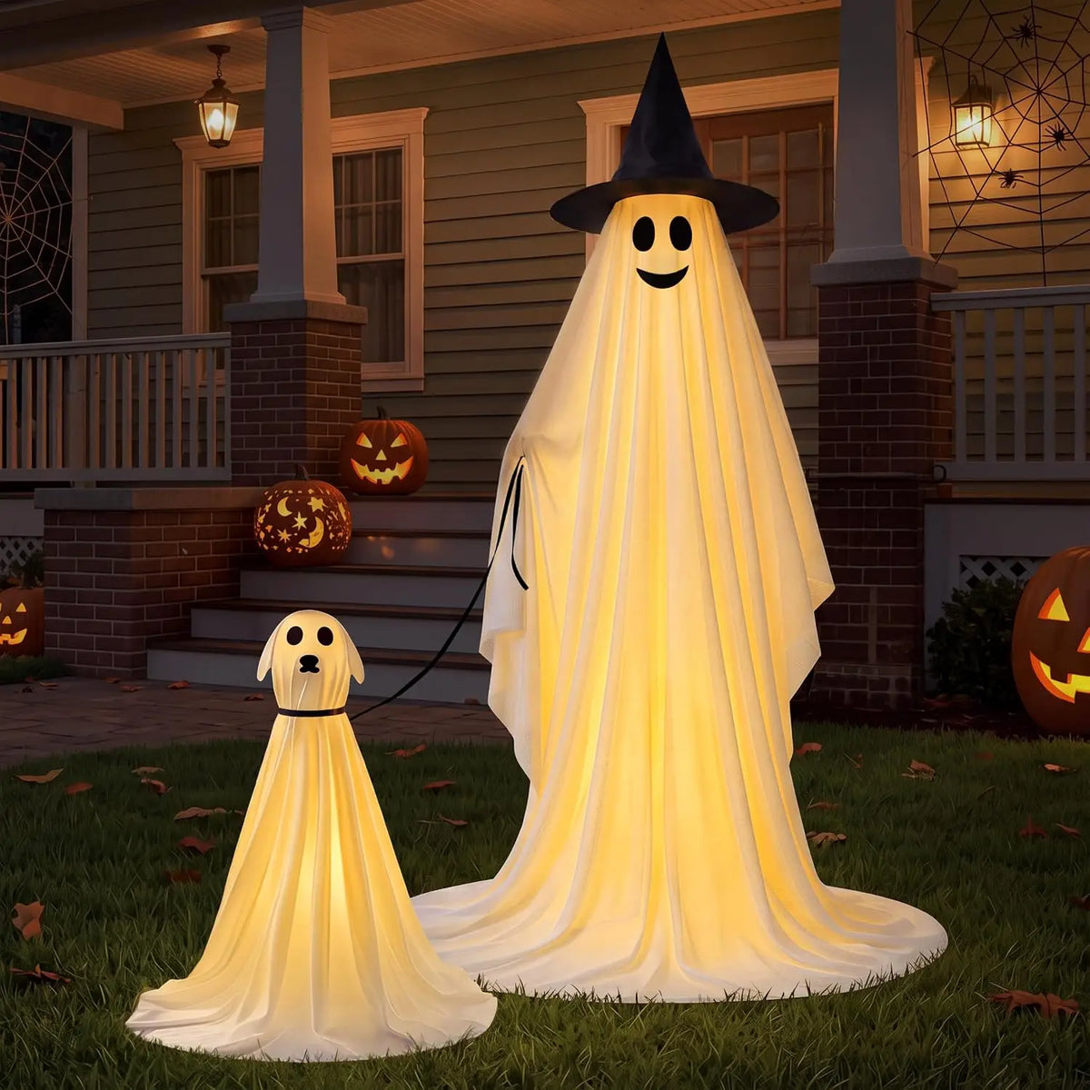 Haunted Glow Ghost Yard Display