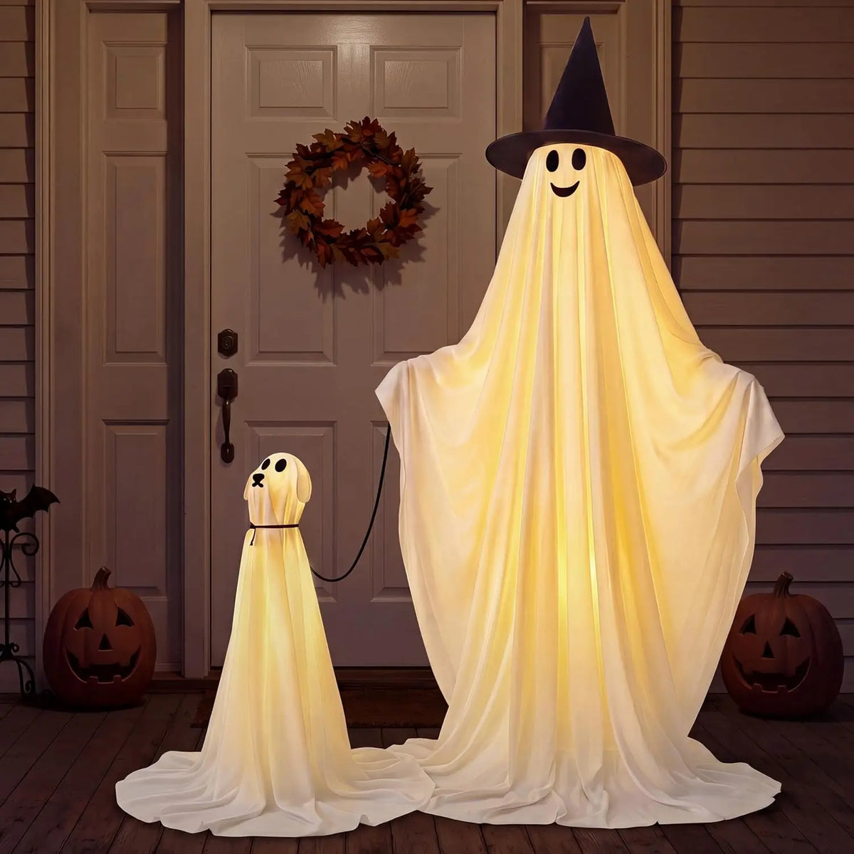 Haunted Glow Ghost Yard Display