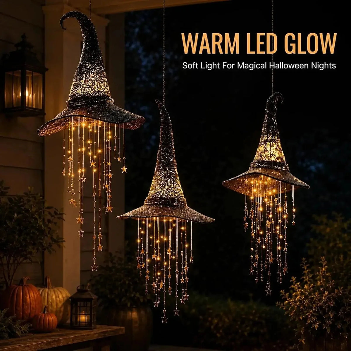 Enchanted Witch Hat Hanging Lights