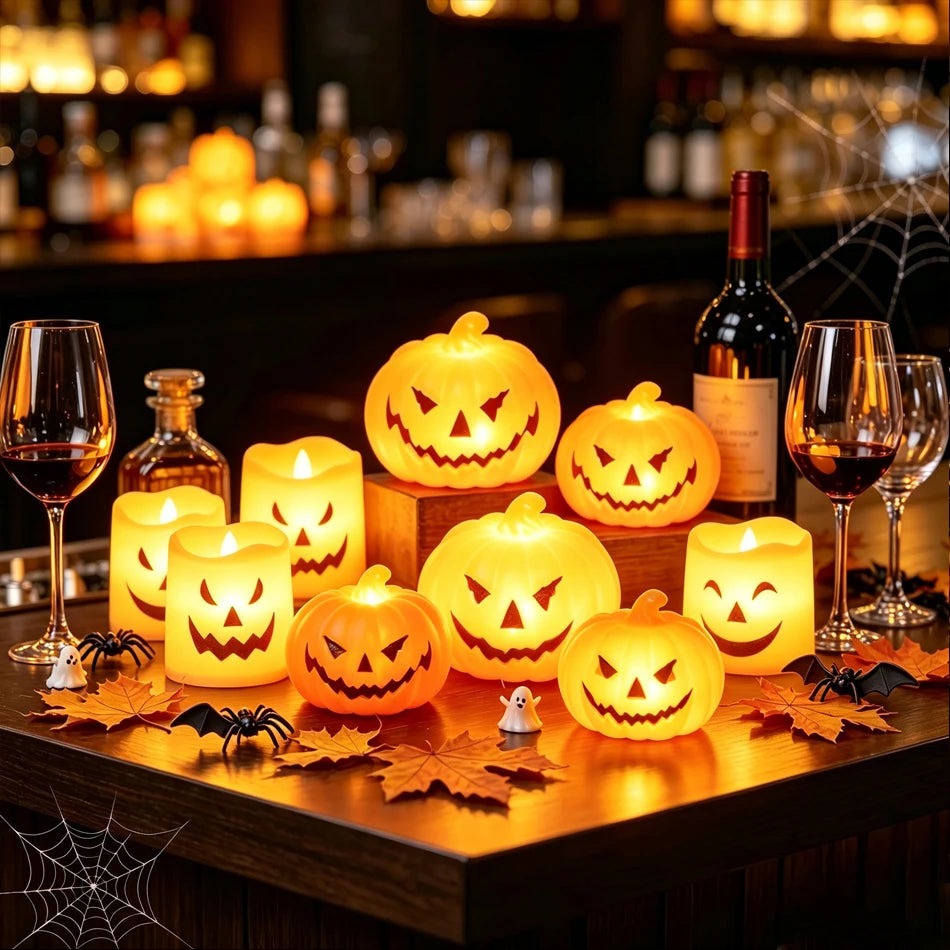 PumpkinGlow Halloween Candle & Décor Set