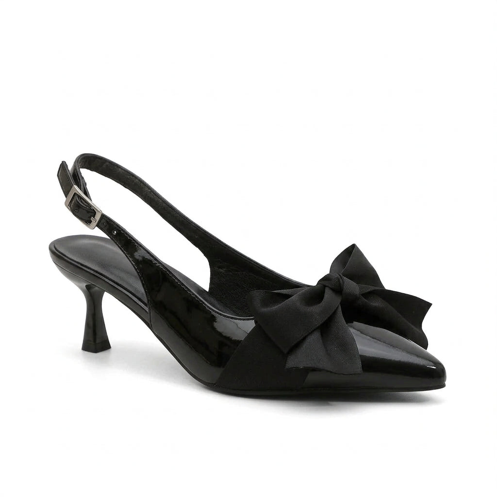 Odette Bow-Detail Slingback Heels