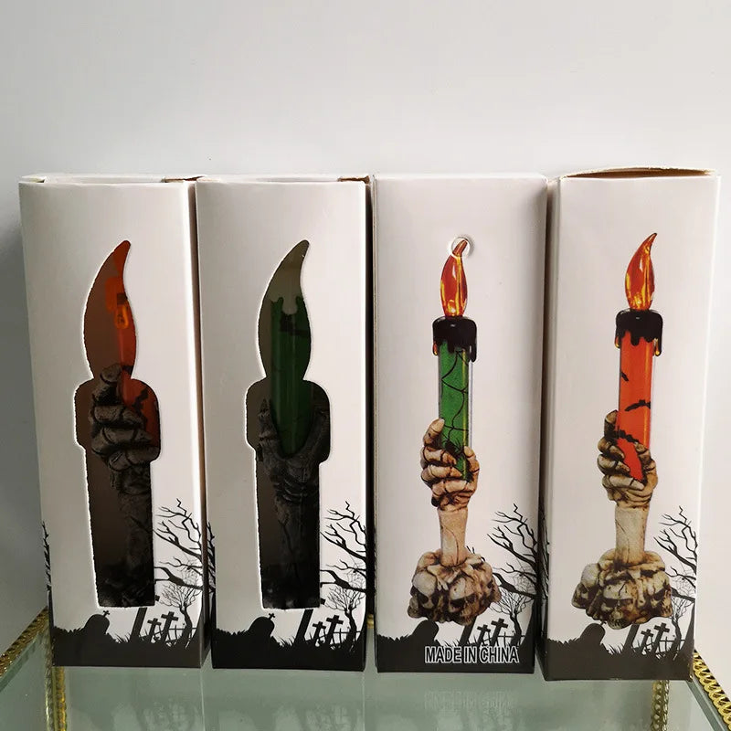 GrimGrip Skull Candle Holders