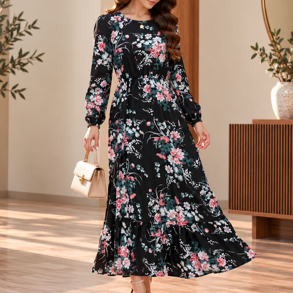 Rosalind Floral Tiered Maxi Dress