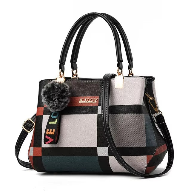 Vellora Luxe Colorblock Tote Bag