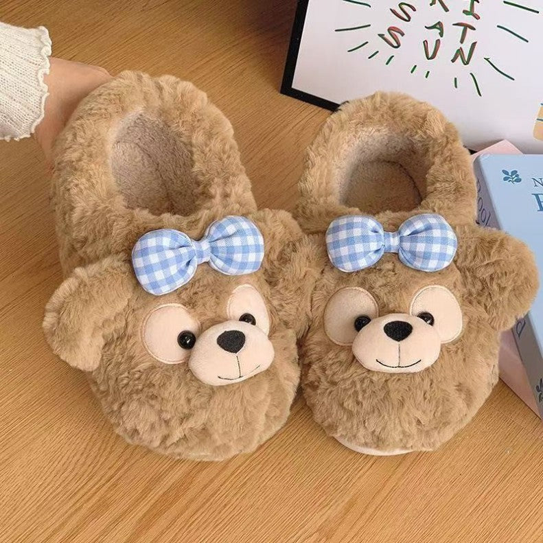Hazel Plush Bear Slippers