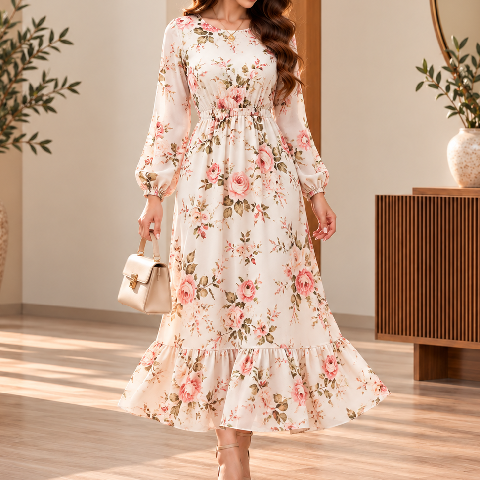 Rosalind Floral Tiered Maxi Dress