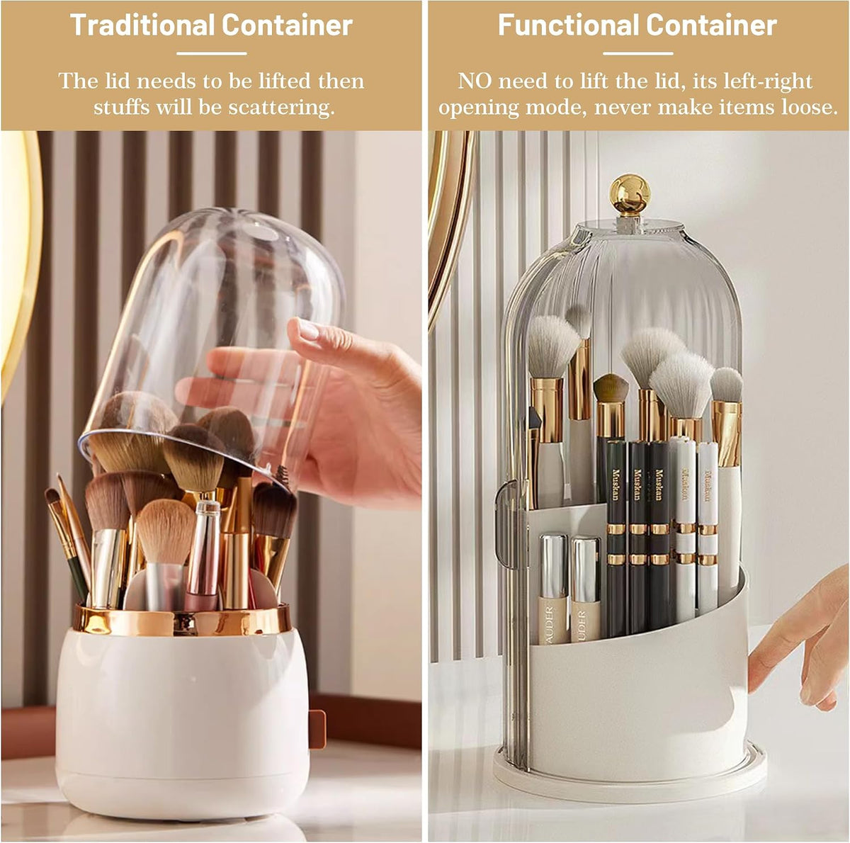 Celestine Ribbed Makeup Brush Holder