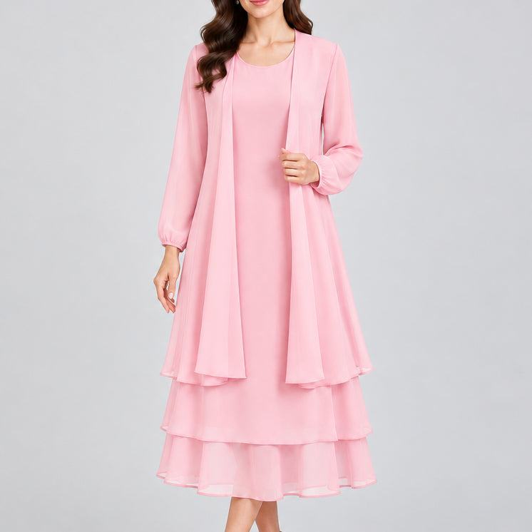 Eleanor Layered Chiffon Dress