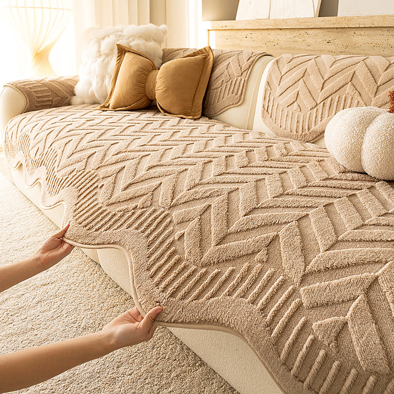 Marlow Plush Herringbone Sofa Cushion