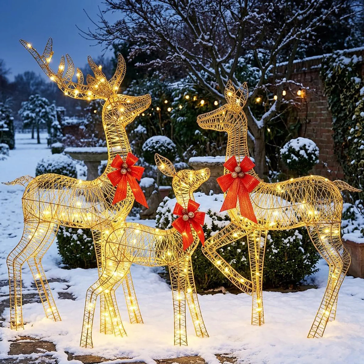 Starlit Reindeer Family Set