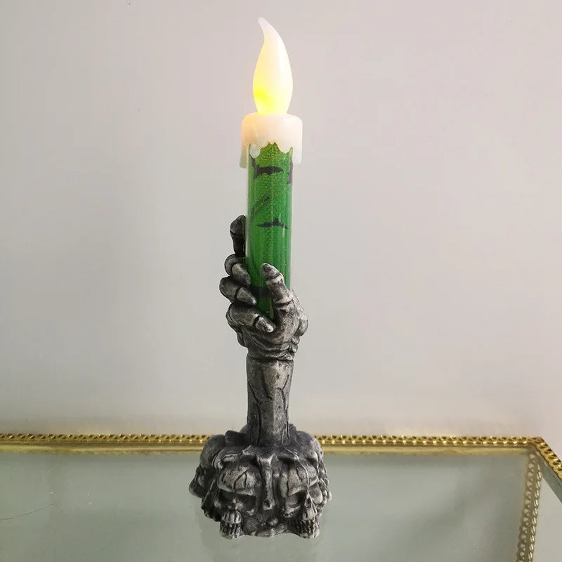 GrimGrip Skull Candle Holders