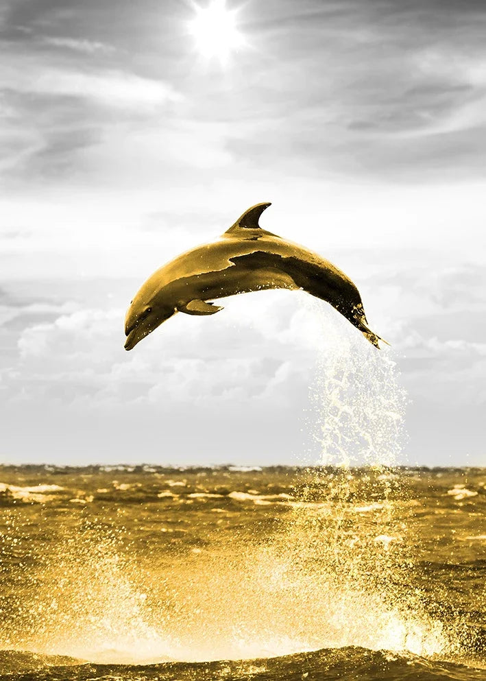 Mariselle Golden Ocean Wall Art Set