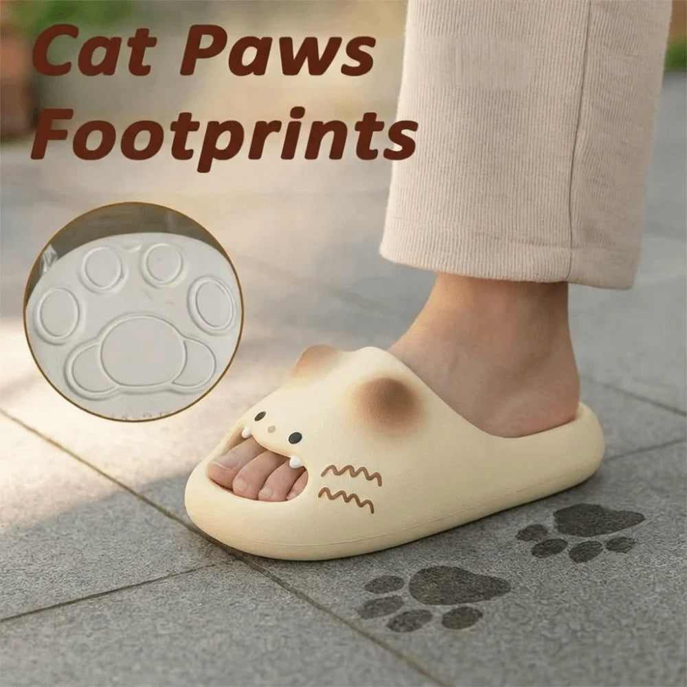 Pawprint Cat Slippers
