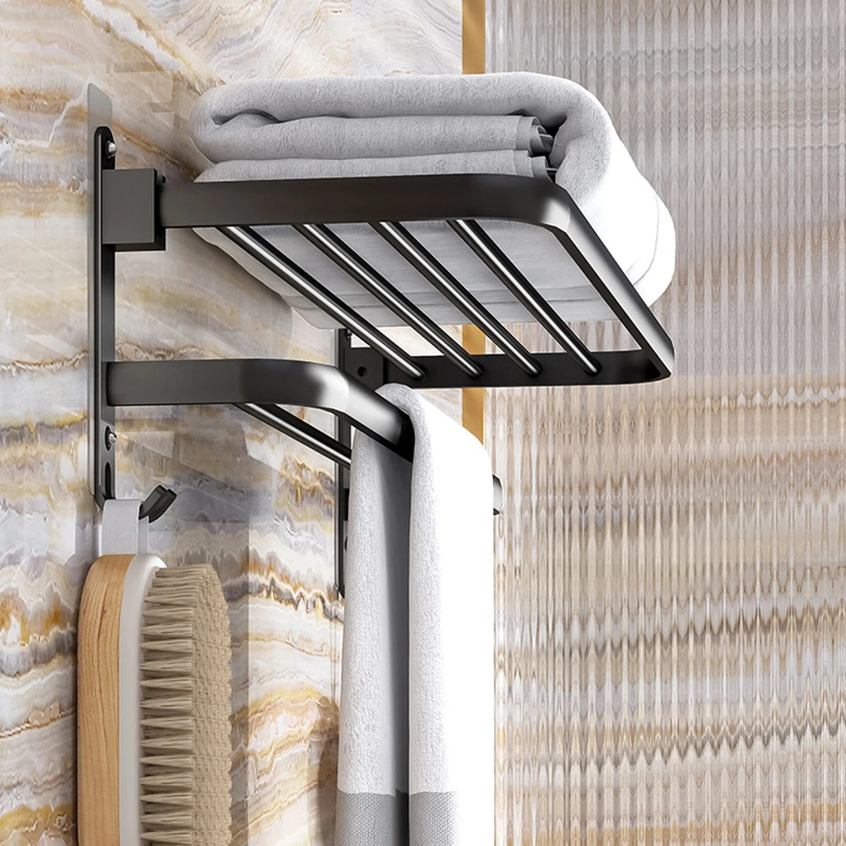 BathPro Wall-Mounted Towel Rack