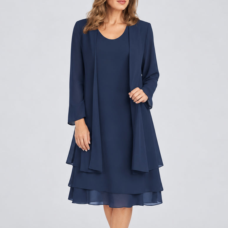 Eleanor Layered Chiffon Dress