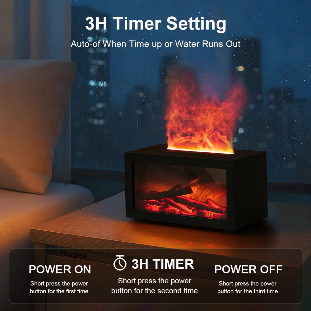 FlameMist Aurora Fireplace Diffuser