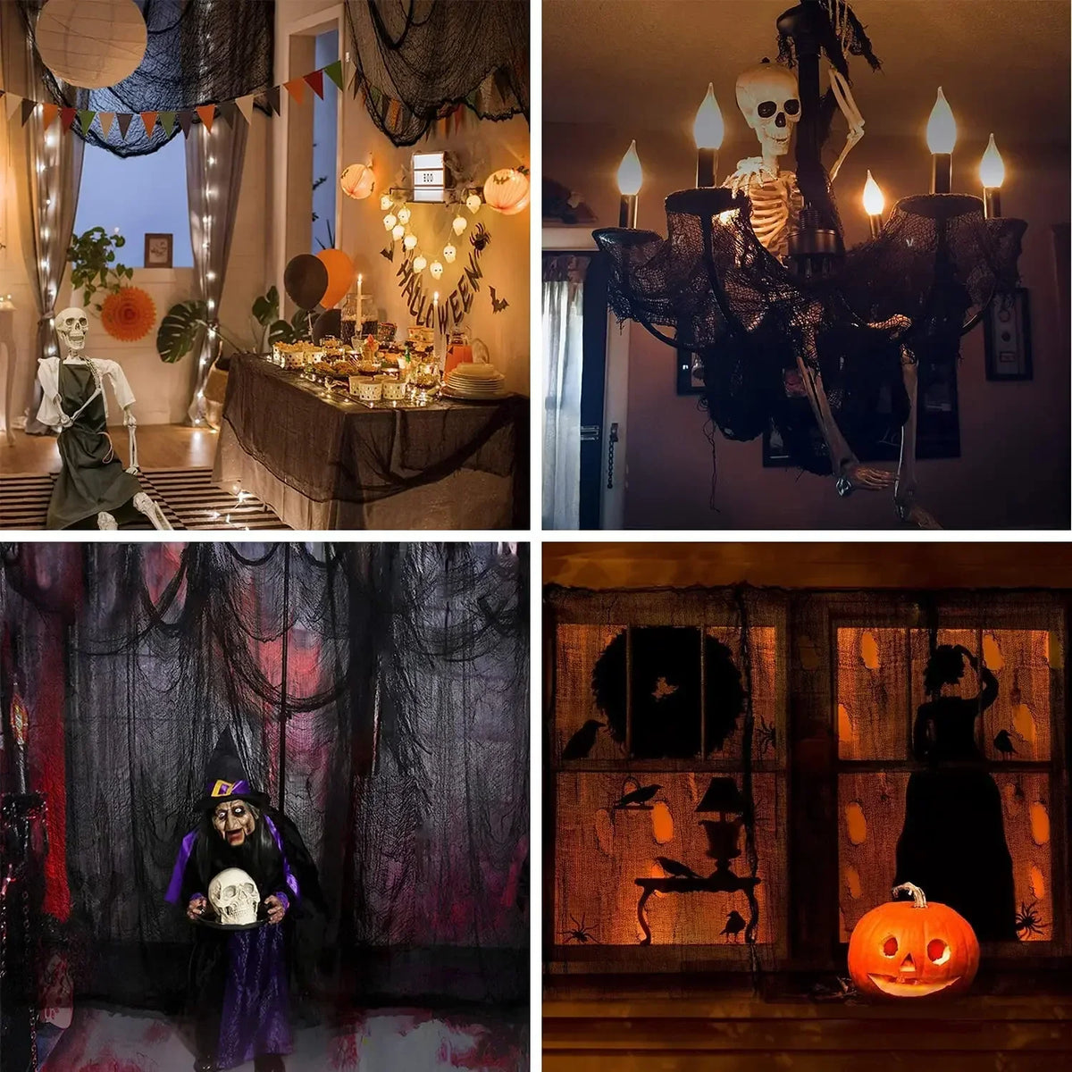 Haunted Web Halloween Draping