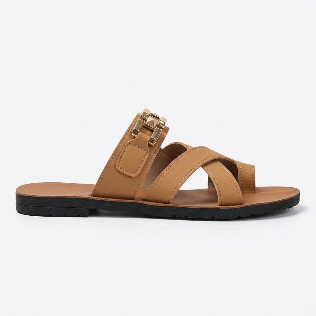 Solviera Gold-Accent Comfort Sandals