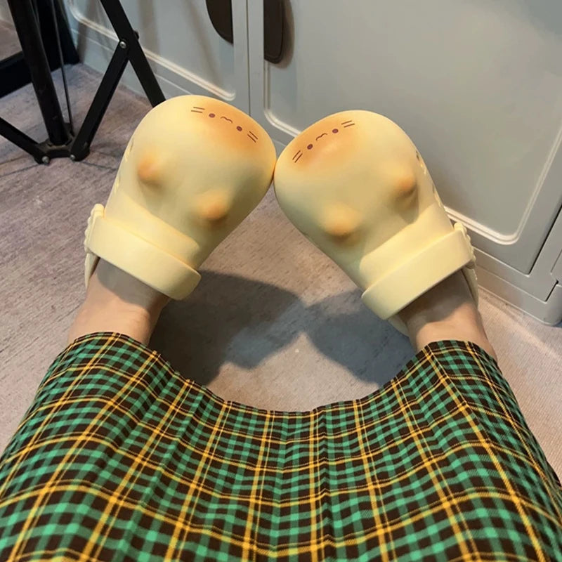 Mochi Cat-Face Slippers
