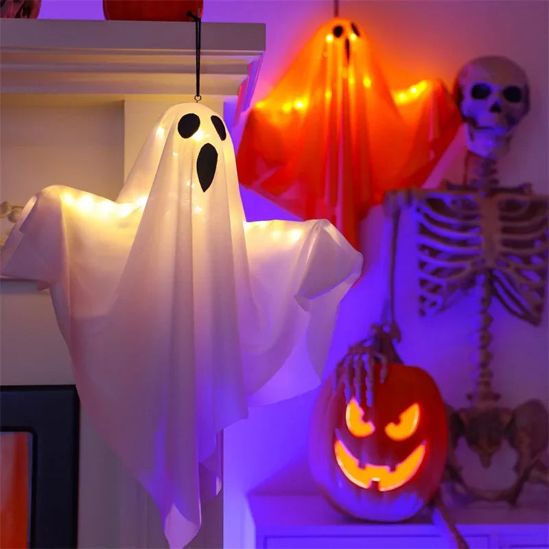 Haunted Glow Hanging Ghost Lights