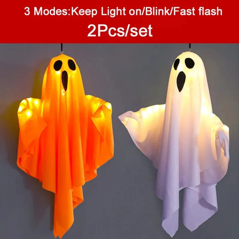 Haunted Glow Hanging Ghost Lights