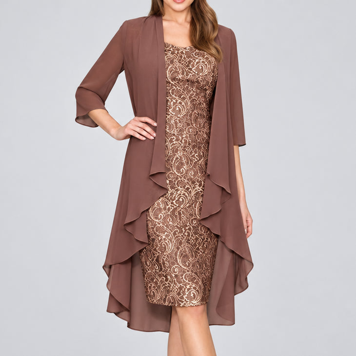 Lorraine Lace Overlay Dress