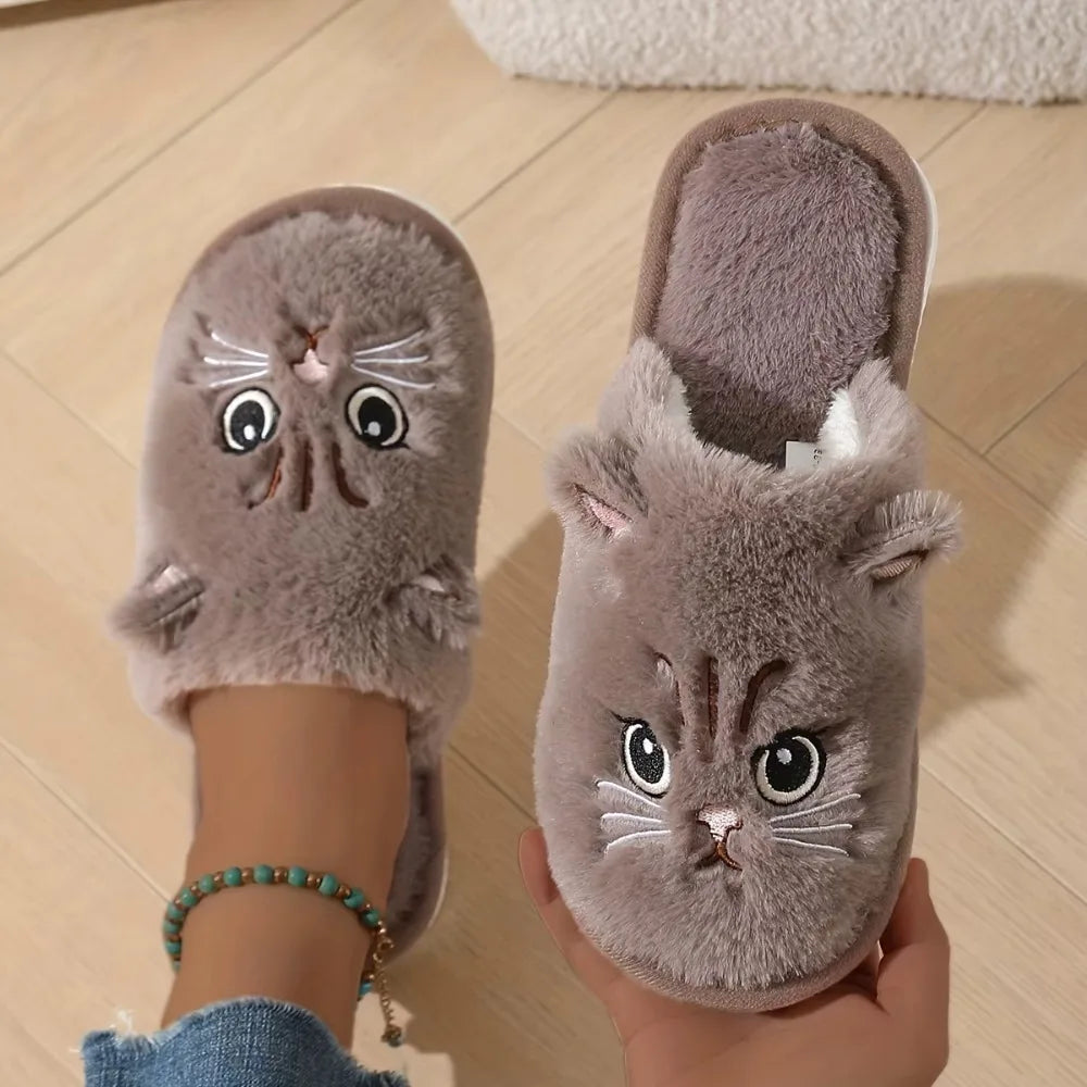 Whisker Fuzzy Cat Slippers