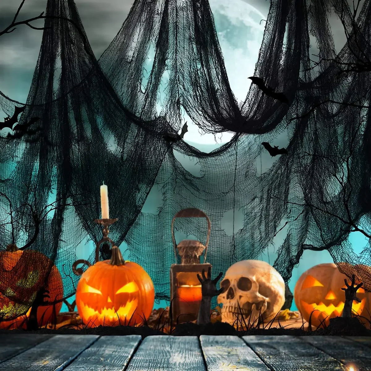 Haunted Web Halloween Draping