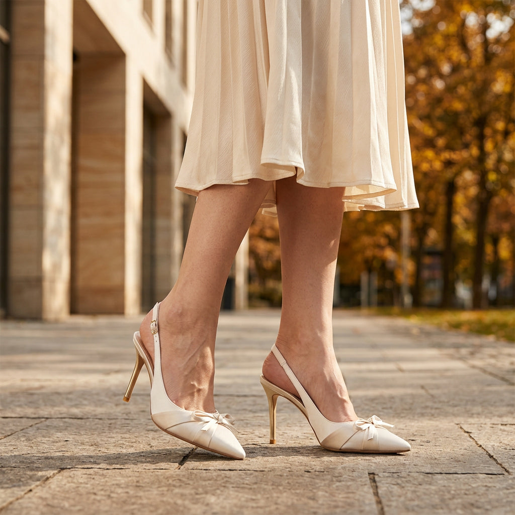 Seraphina Bow Slingback Heels