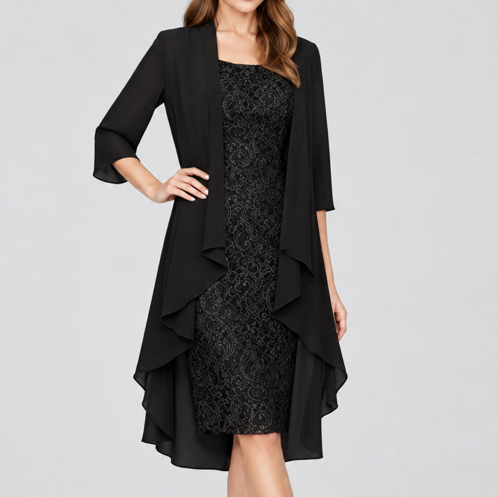 Lorraine Lace Overlay Dress