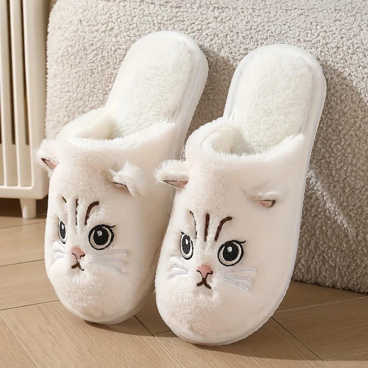 Whisker Fuzzy Cat Slippers