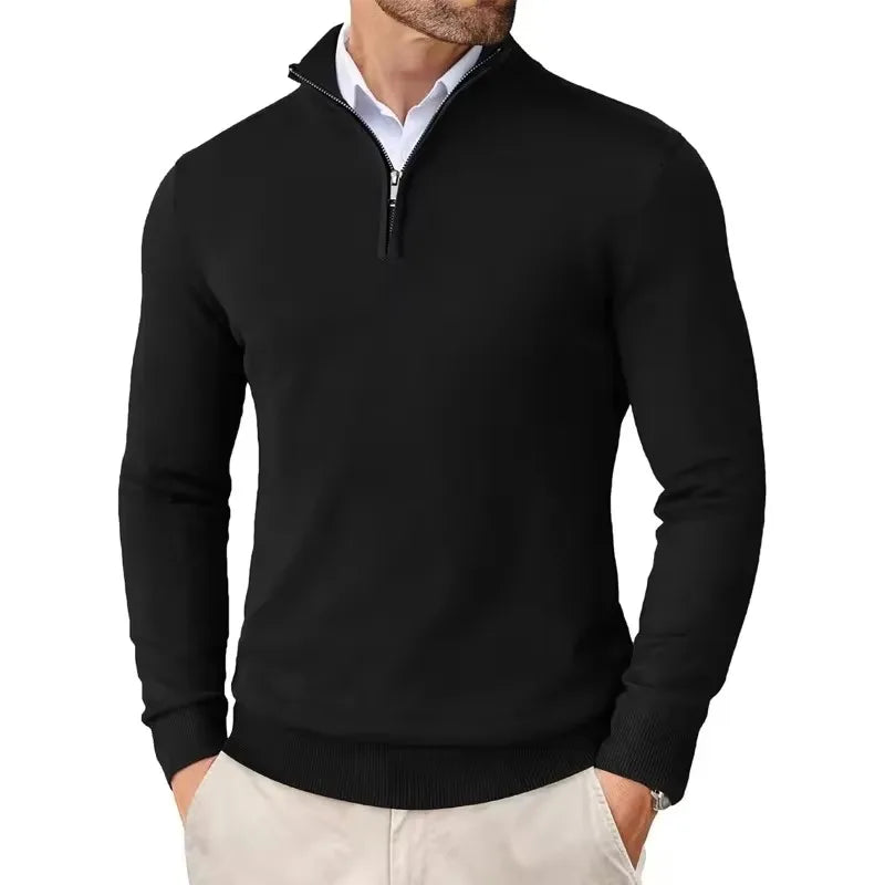 Callum Quarter-Zip Knit Sweater
