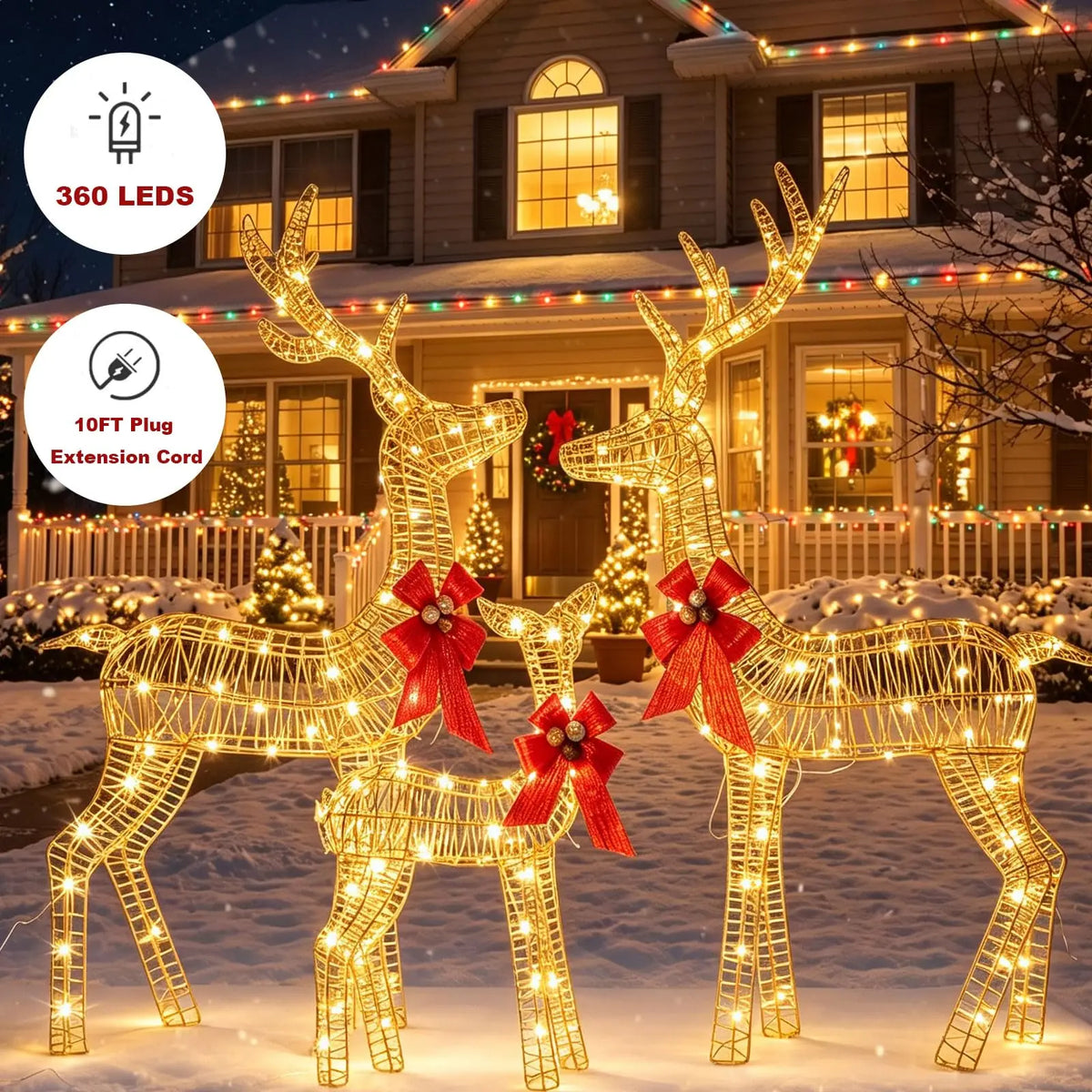 Starlit Reindeer Family Set